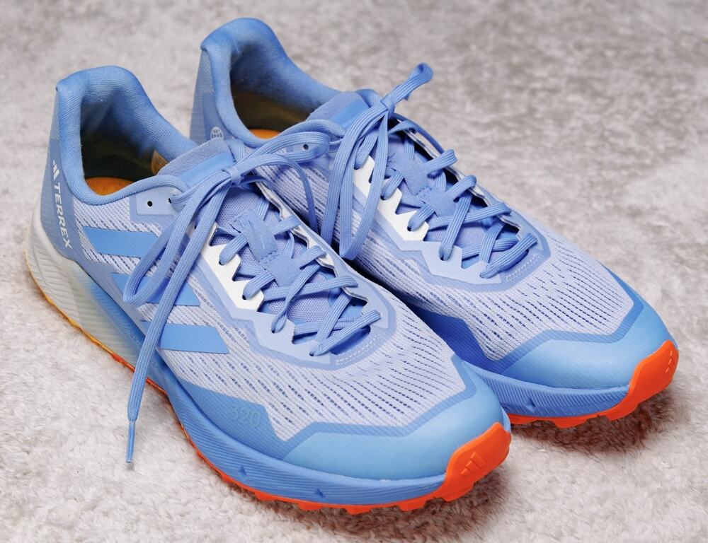 Adidas Terrex Agravic Flow 2 Low Blue Dawn Impact Orange Running Shoes Mens 11